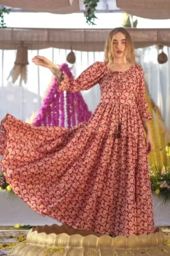 The TwoSisters Plus Size|Zwangerschapsjurk-Vaiana Zomerjurk Print Rood
