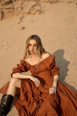 The TwoSisters Plus Size|Zwangerschapsjurk-Vaiana Zomerjurk Warm oranje
