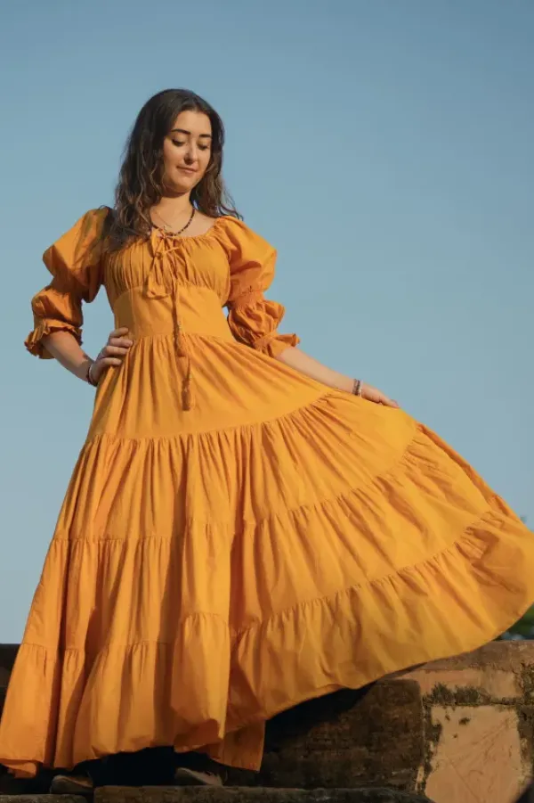 The TwoSisters Plus Size|Zwangerschapsjurk-Vaiana Zomerjurk Zonnebloemgeel