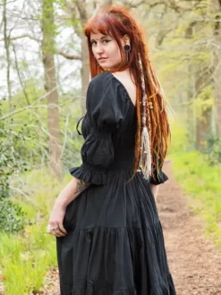 The TwoSisters Plus Size|Zwangerschapsjurk-Vaiana Zomerjurk Zwart