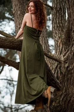 The TwoSisters Gypsy|Zomer-Vivien Strapless Dress Groen