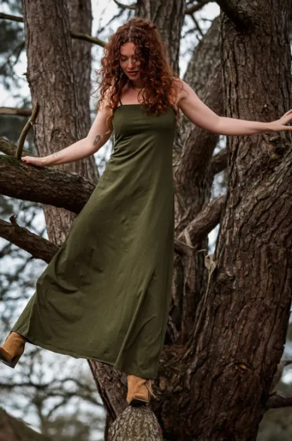 The TwoSisters Gypsy|Zomer-Vivien Strapless Dress Groen