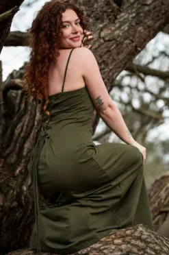 The TwoSisters Gypsy|Zomer-Vivien Strapless Dress Groen