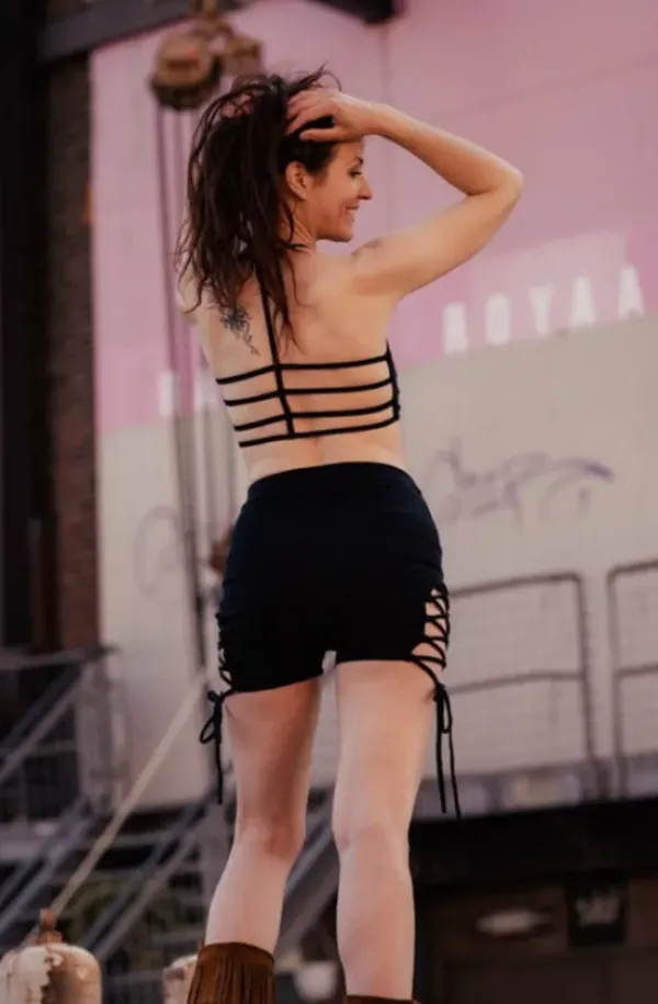 The TwoSisters Broeken|Broeken En Legging-Wild Woman Short Zwart
