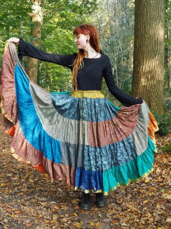 The TwoSisters Plus Size|Zijden Rokken-Zijden Gypsy Rok 395