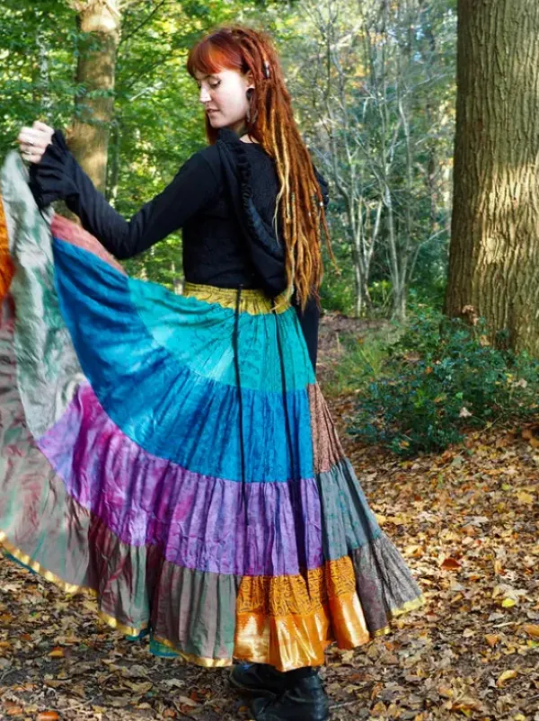 The TwoSisters Plus Size|Zijden Rokken-Zijden Gypsy Rok 395
