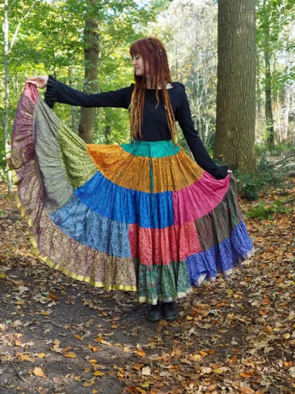 The TwoSisters Plus Size|Zijden Rokken-Zijden Gypsy Rok 407