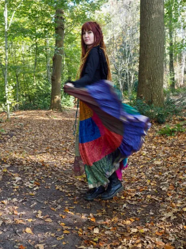 The TwoSisters Plus Size|Zijden Rokken-Zijden Gypsy Rok 407