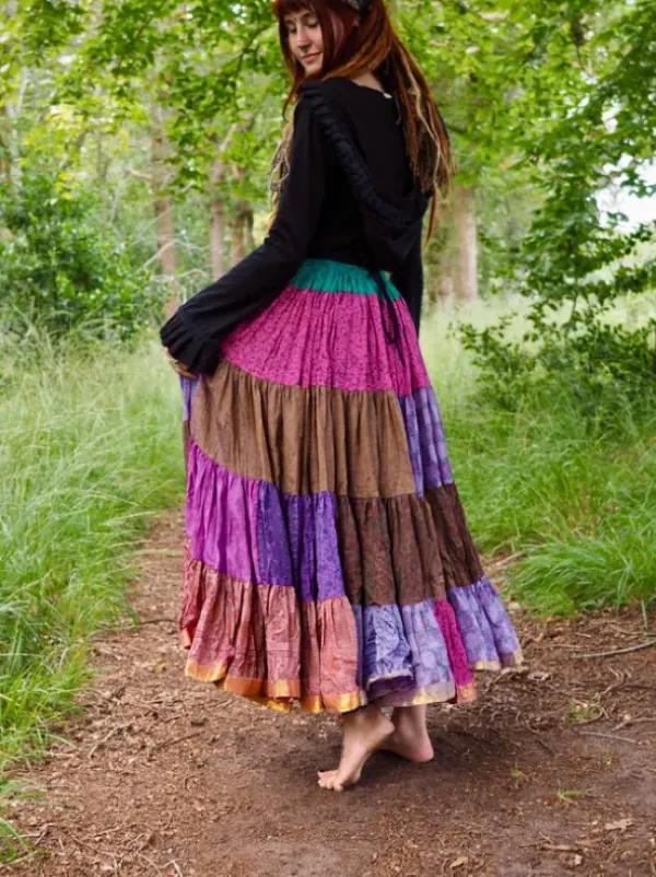 The TwoSisters Plus Size|Zijden Rokken-Zijden Gypsy Rok 350
