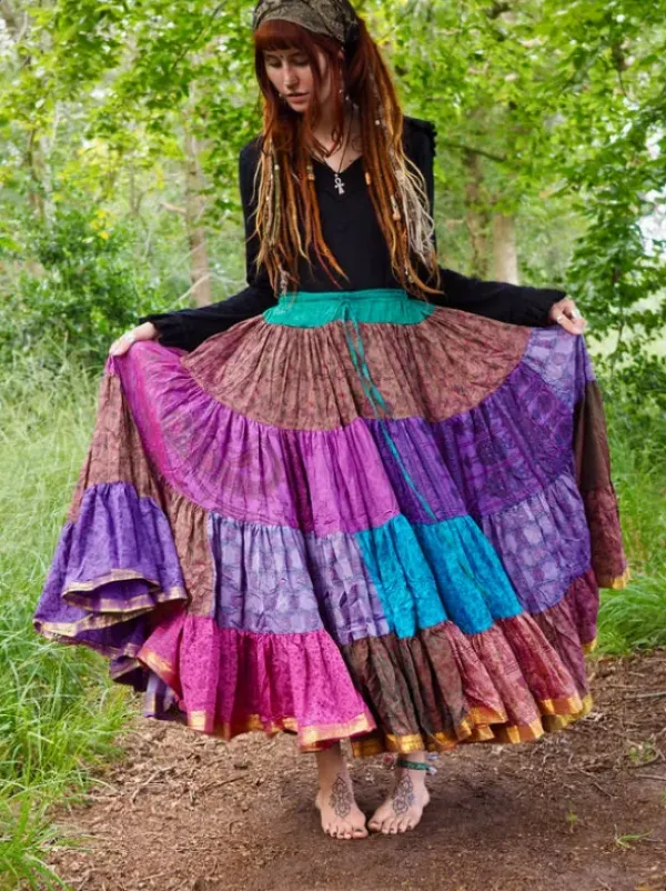 The TwoSisters Plus Size|Zijden Rokken-Zijden Gypsy Rok 350