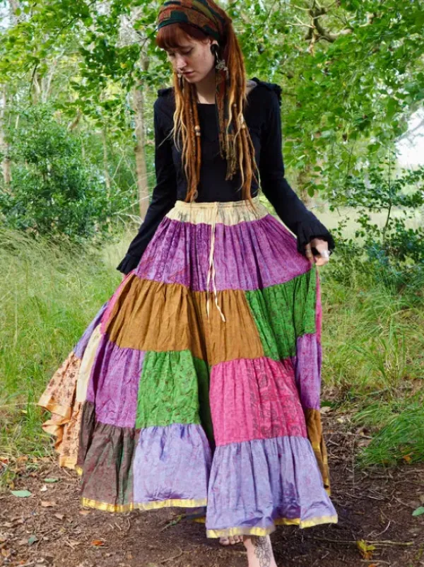 The TwoSisters Plus Size|Zijden Rokken-Zijden Gypsy Rok 442
