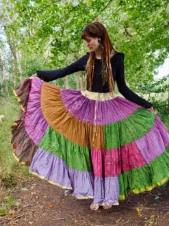 The TwoSisters Plus Size|Zijden Rokken-Zijden Gypsy Rok 442