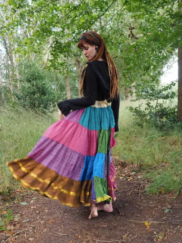 The TwoSisters Plus Size|Zijden Rokken-Zijden Gypsy Rok 442