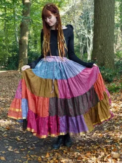 The TwoSisters Plus Size|Zijden Rokken-Zijden Gypsy Rok 420