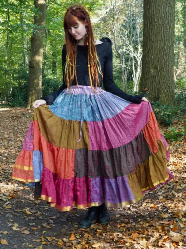 The TwoSisters Plus Size|Zijden Rokken-Zijden Gypsy Rok 420