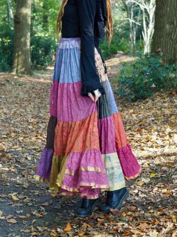 The TwoSisters Plus Size|Zijden Rokken-Zijden Gypsy Rok 420
