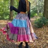 The TwoSisters Plus Size|Zijden Rokken-Zijden Gypsy Rok 429