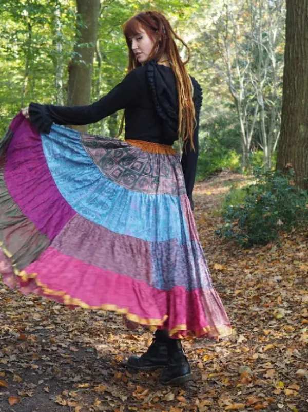 The TwoSisters Plus Size|Zijden Rokken-Zijden Gypsy Rok 429