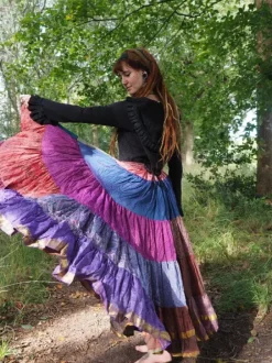 The TwoSisters Plus Size|Zijden Rokken-Zijden Gypsy Rok 437