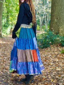 The TwoSisters Plus Size|Zijden Rokken-Zijden Gypsy Rok 431