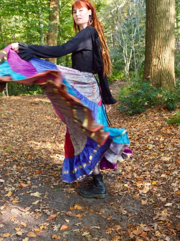 The TwoSisters Plus Size|Zijden Rokken-Zijden Gypsy Rok 391