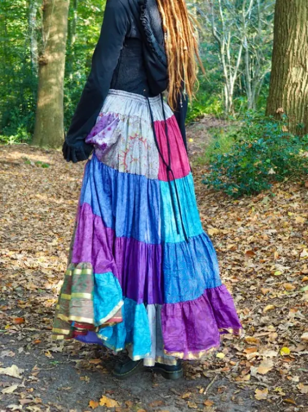 The TwoSisters Plus Size|Zijden Rokken-Zijden Gypsy Rok 391