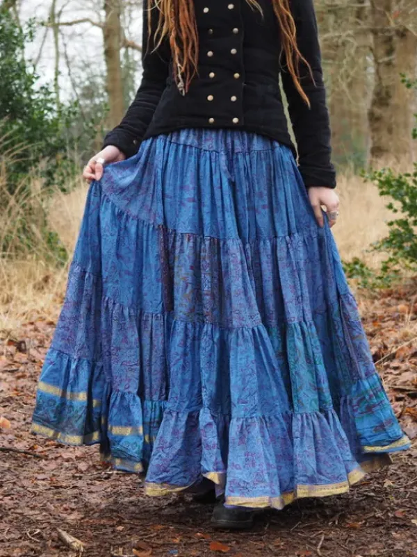 The TwoSisters Plus Size|Zijden Rokken-Zijden Gypsy Rok 217
