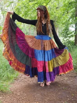 The TwoSisters Plus Size|Zijden Rokken-Zijden Gypsy Rok 358