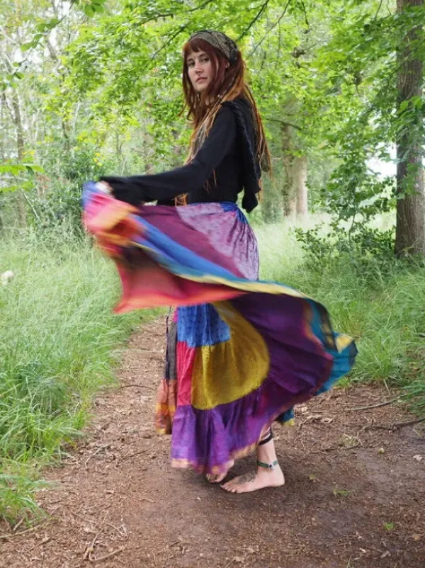 The TwoSisters Plus Size|Zijden Rokken-Zijden Gypsy Rok 358