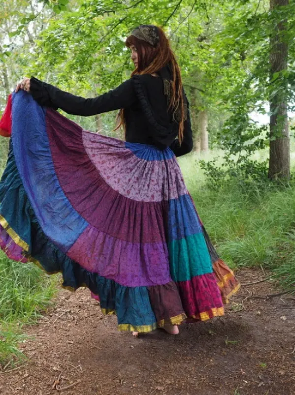 The TwoSisters Plus Size|Zijden Rokken-Zijden Gypsy Rok 358