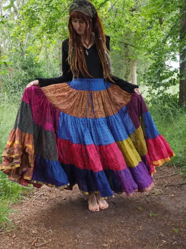 The TwoSisters Plus Size|Zijden Rokken-Zijden Gypsy Rok 358
