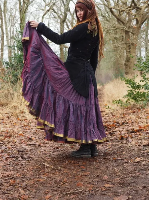 The TwoSisters Plus Size|Zijden Rokken-Zijden Gypsy Rok 223