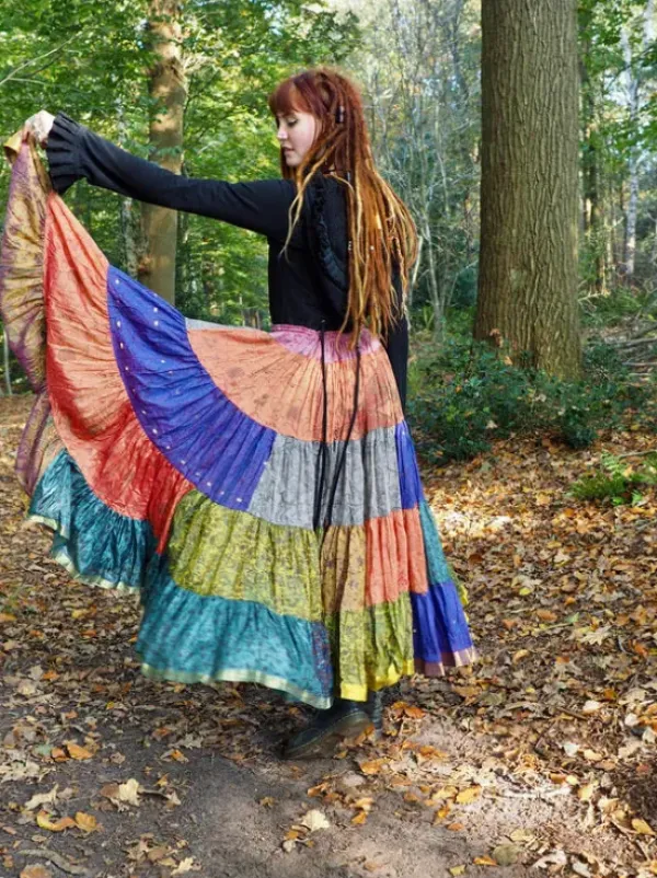 The TwoSisters Plus Size|Zijden Rokken-Zijden Gypsy Rok 405
