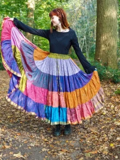 The TwoSisters Plus Size|Zijden Rokken-Zijden Gypsy Rok 394