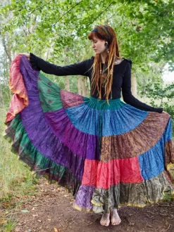 The TwoSisters Plus Size|Zijden Rokken-Zijden Gypsy Rok 440