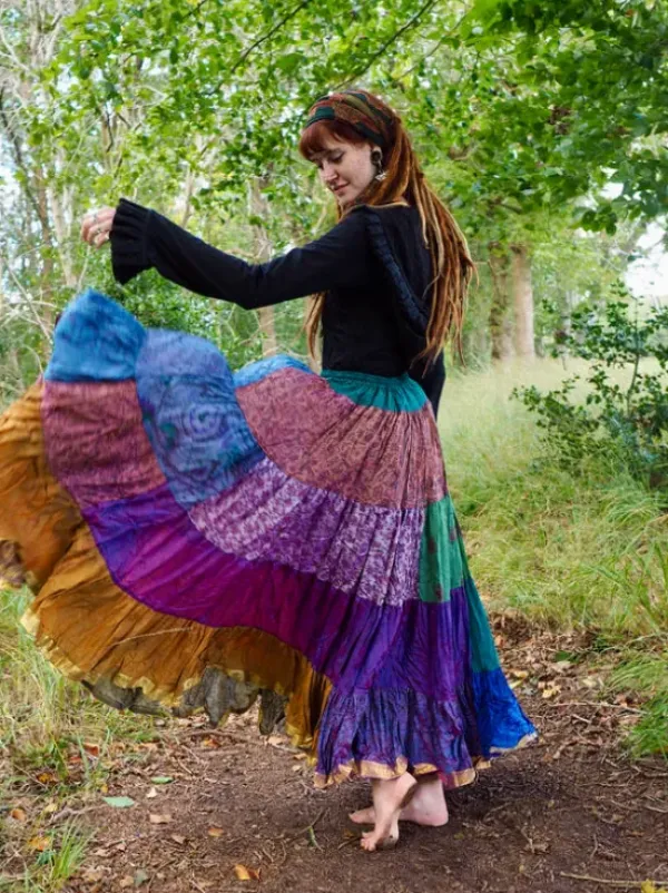 The TwoSisters Plus Size|Zijden Rokken-Zijden Gypsy Rok 440