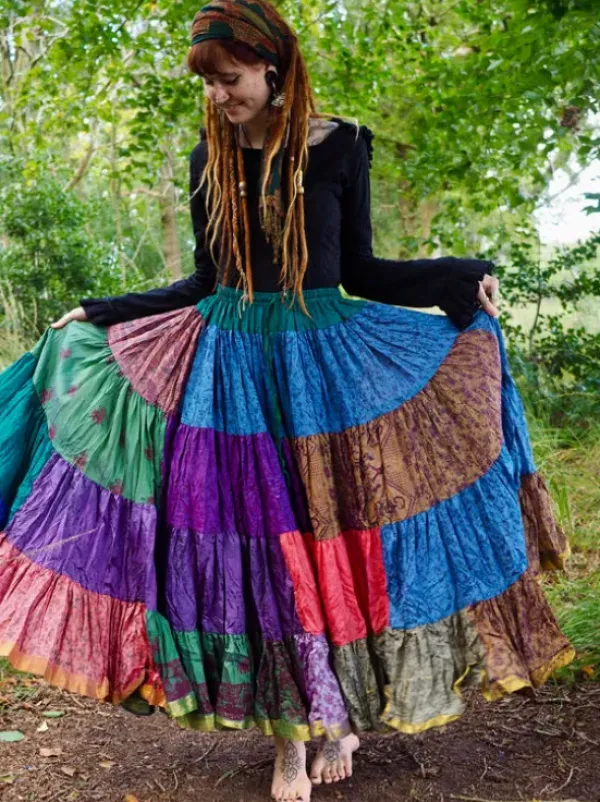 The TwoSisters Plus Size|Zijden Rokken-Zijden Gypsy Rok 440
