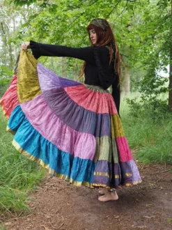 The TwoSisters Plus Size|Zijden Rokken-Zijden Gypsy Rok 348