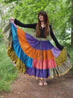 The TwoSisters Plus Size|Zijden Rokken-Zijden Gypsy Rok 348