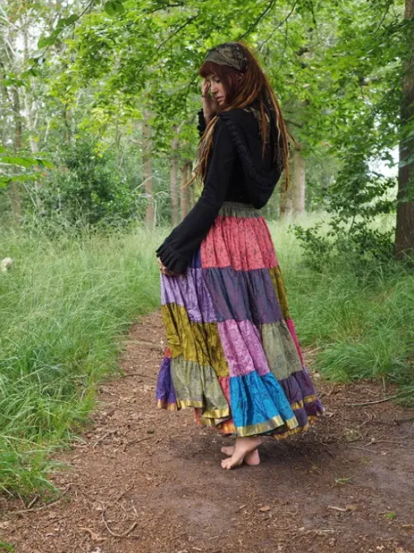 The TwoSisters Plus Size|Zijden Rokken-Zijden Gypsy Rok 348
