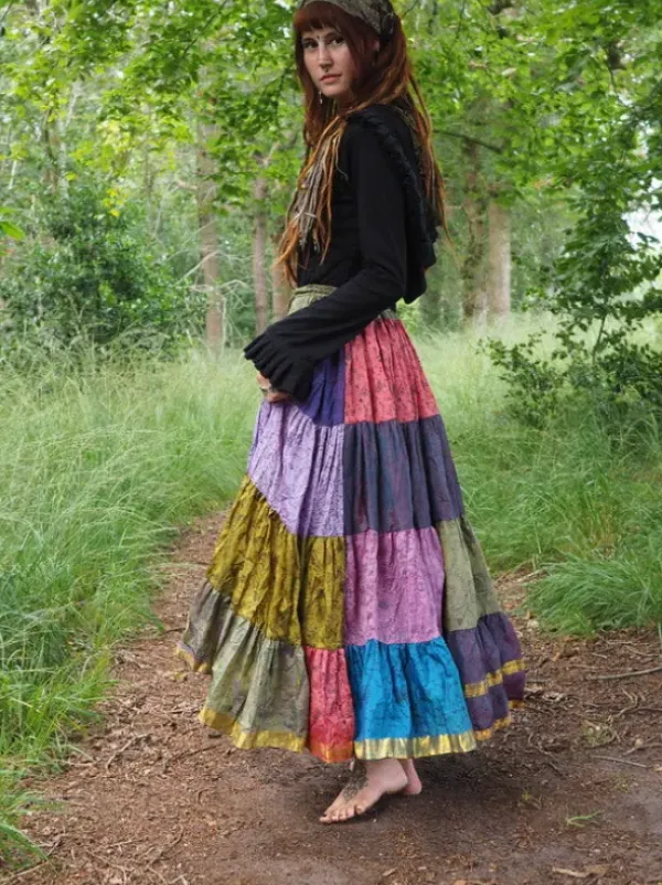The TwoSisters Plus Size|Zijden Rokken-Zijden Gypsy Rok 348