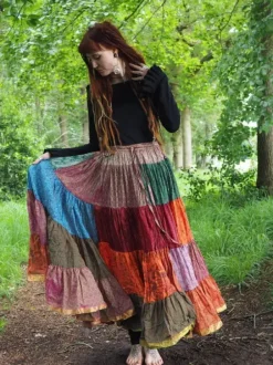 The TwoSisters Plus Size|Zijden Rokken-Zijden Gypsy Rok 301