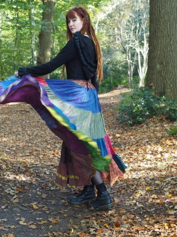 The TwoSisters Plus Size|Zijden Rokken-Zijden Gypsy Rok 422
