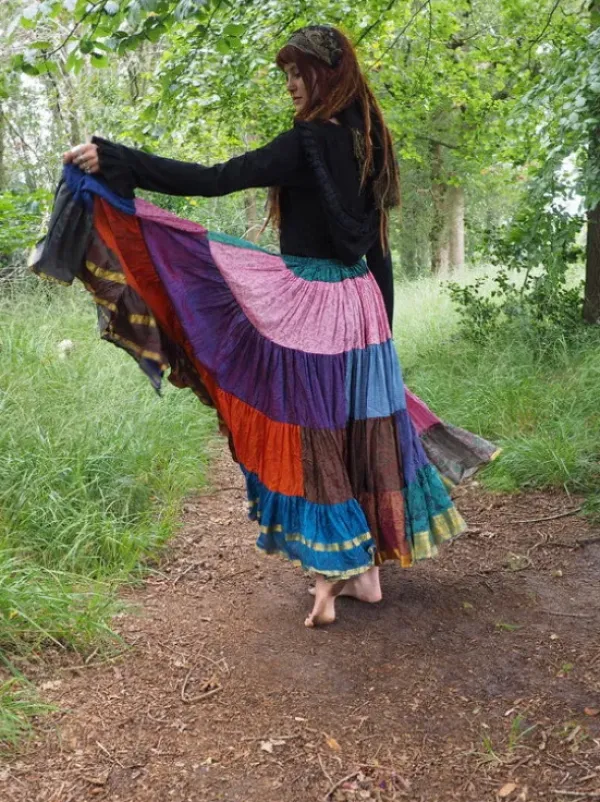 The TwoSisters Zijden Rokken|Plus Size-Zijden Gypsy Rok 355