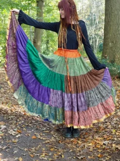 The TwoSisters Zijden Rokken|Plus Size-Zijden Gypsy Rok 406