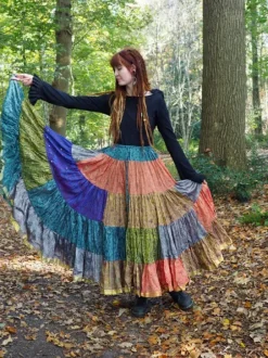 The TwoSisters Plus Size|Zijden Rokken-Zijden Gypsy Rok 408