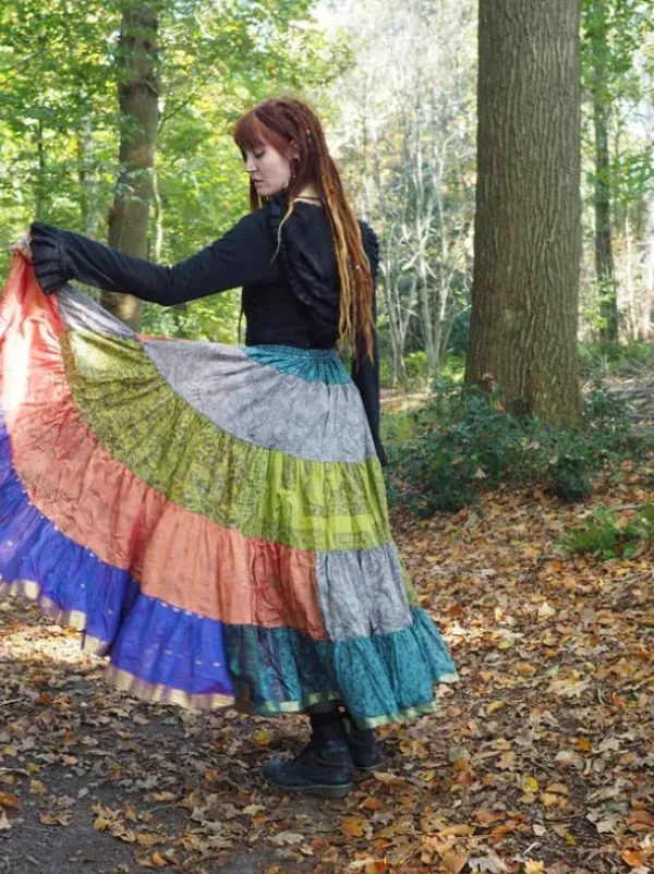 The TwoSisters Plus Size|Zijden Rokken-Zijden Gypsy Rok 408