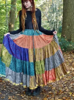 The TwoSisters Plus Size|Zijden Rokken-Zijden Gypsy Rok 408