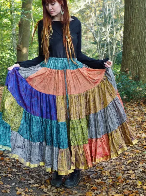 The TwoSisters Plus Size|Zijden Rokken-Zijden Gypsy Rok 408