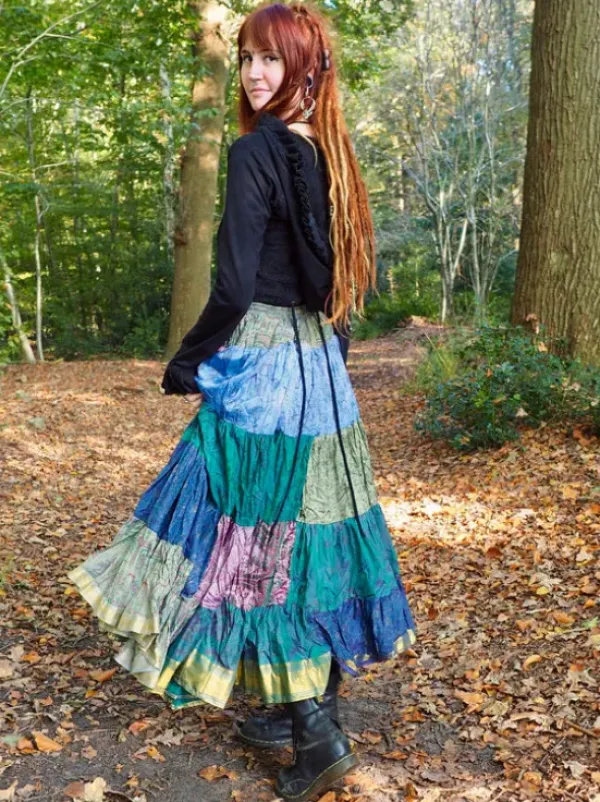 The TwoSisters Zijden Rokken|Plus Size-Zijden Gypsy Rok 402